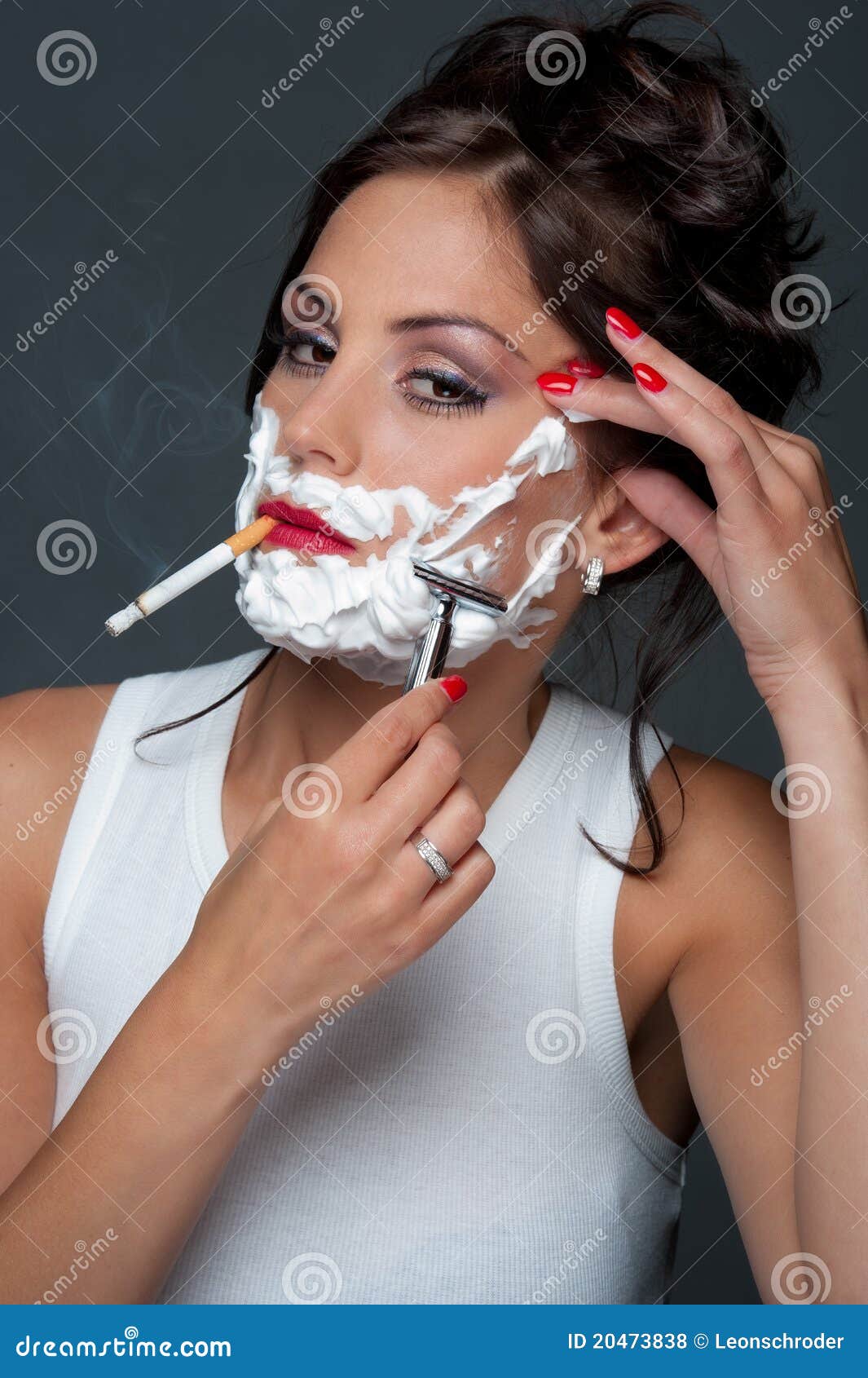 Attractive lady shave stock photo. Image of shave, beautiful 20473838