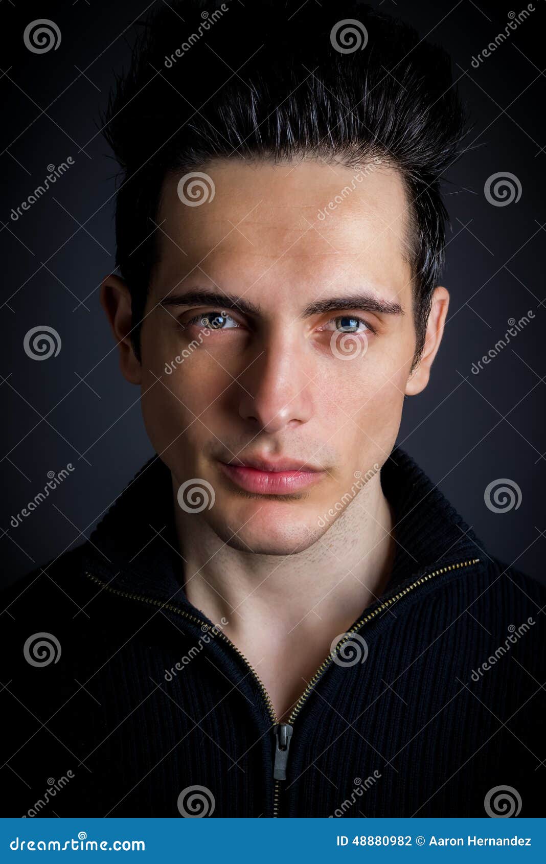 Attractive Male Looking into Camera Stock Photo - Image of emotions ...