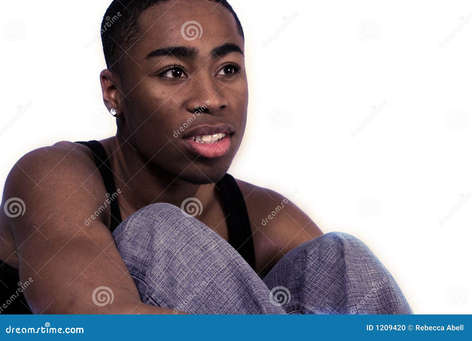 Attractive Man. Young attractive African American man