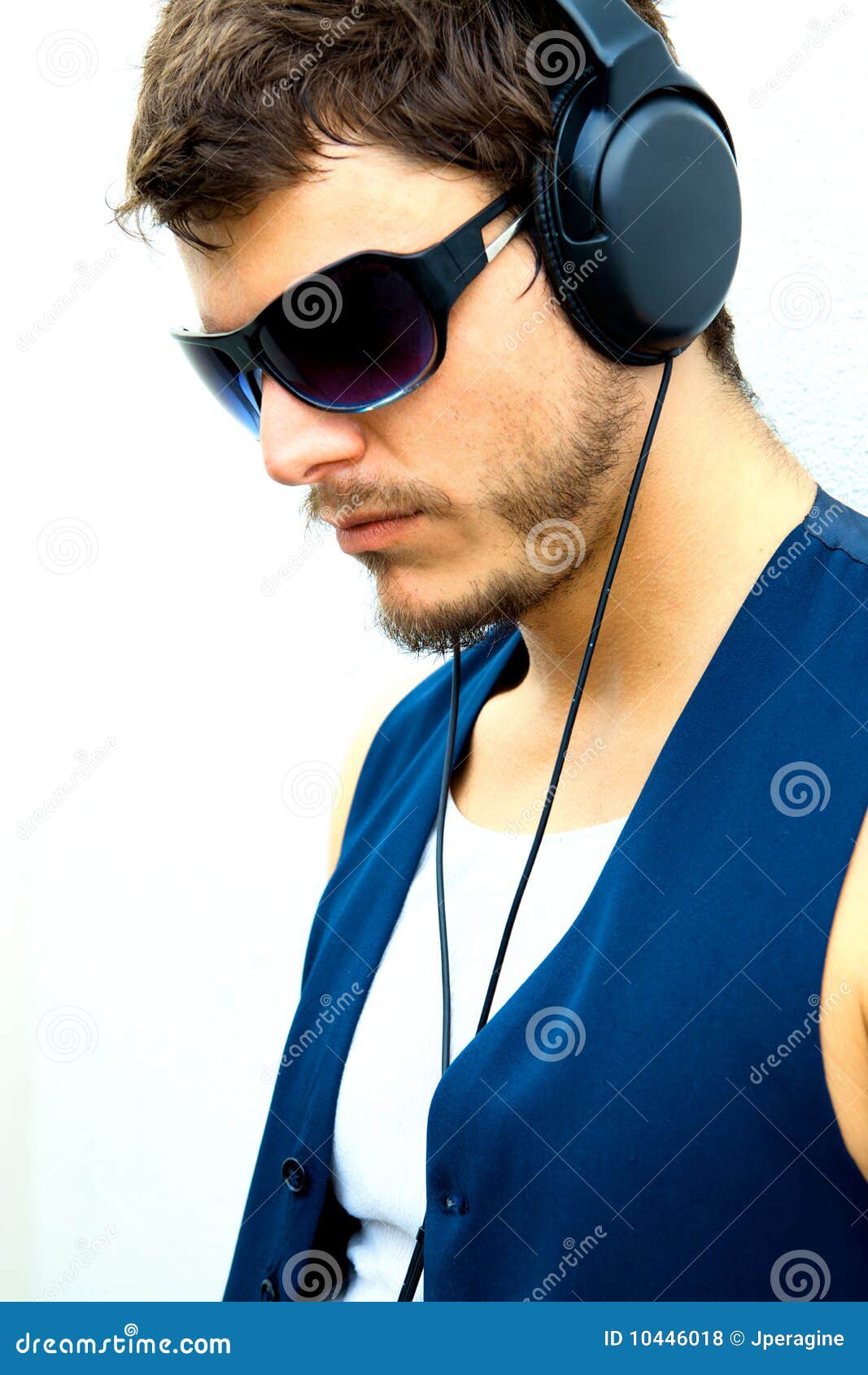 Attractive Man with Headphones Stock Photo Image of entertainment