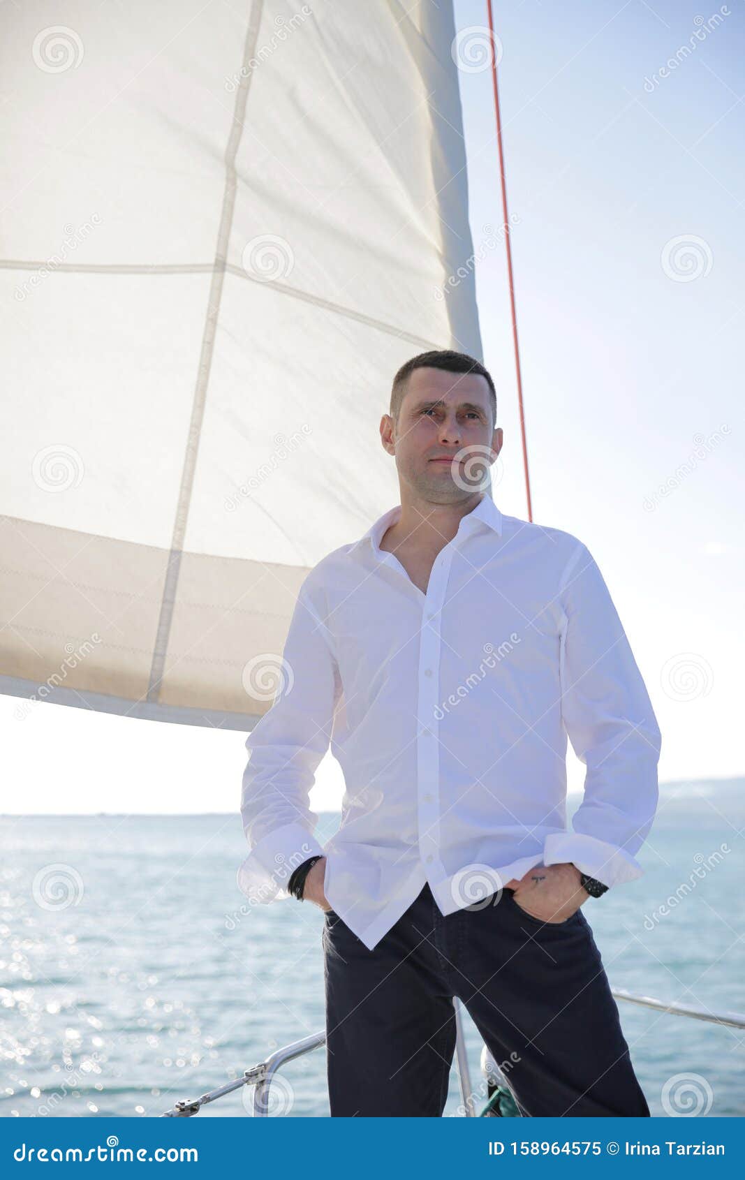yacht man white