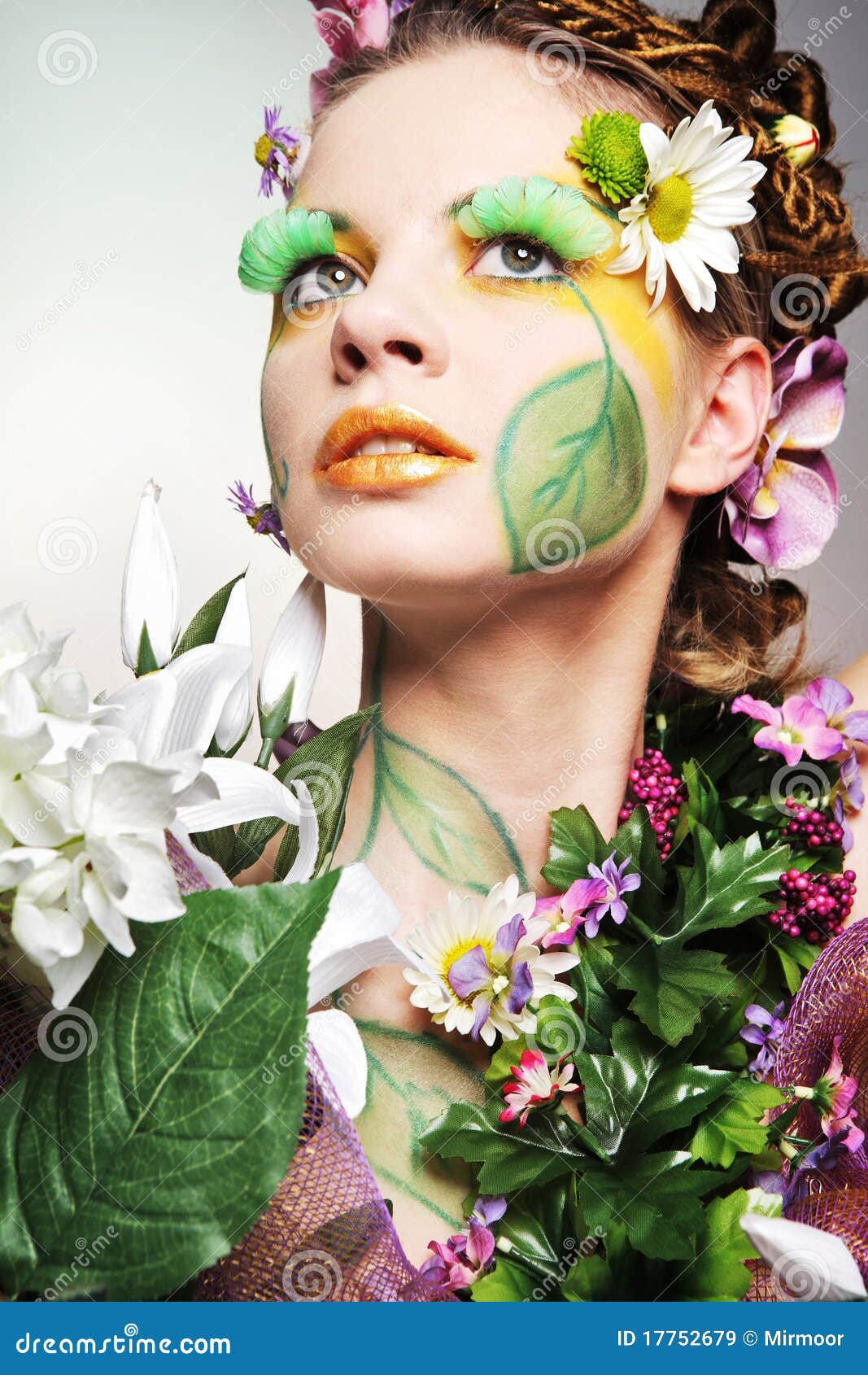 Attractive Model Posing As Spring Lady. Stock Image - Image of love ...