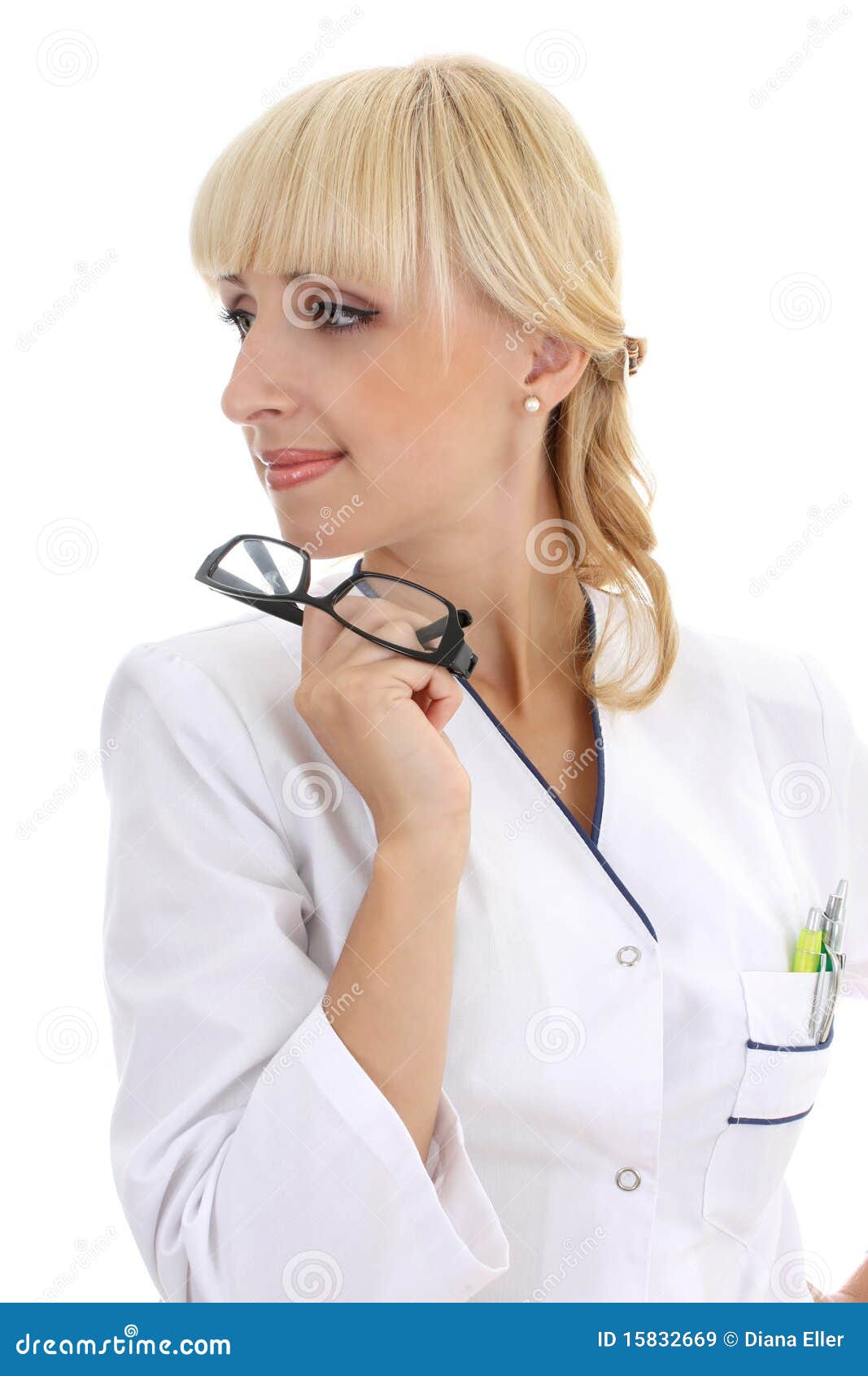 Attractive Nurse with Glasses Stock Image Image of practice, healthy