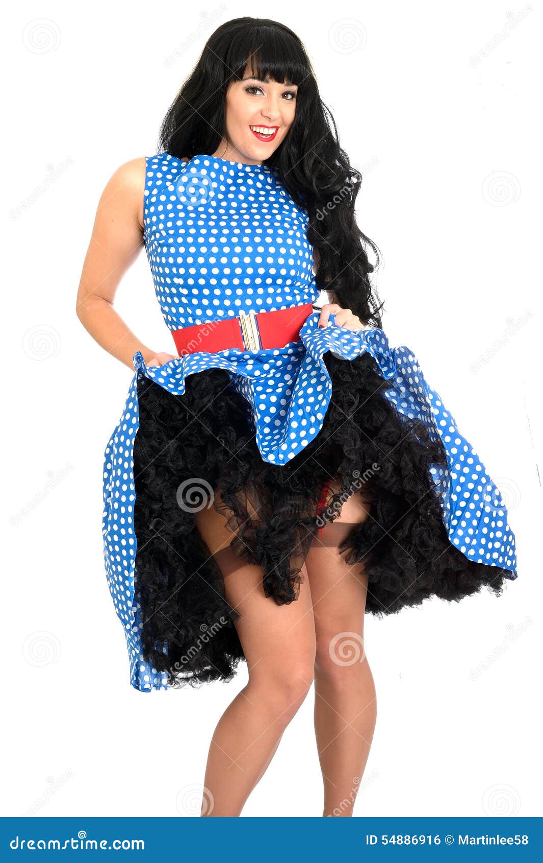 old fashioned polka dot dress