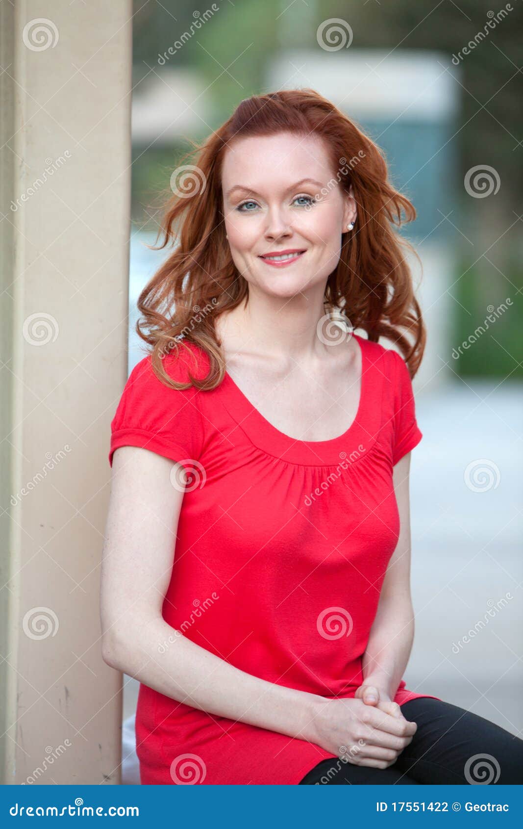 attractive thirties caucasian woman smiling