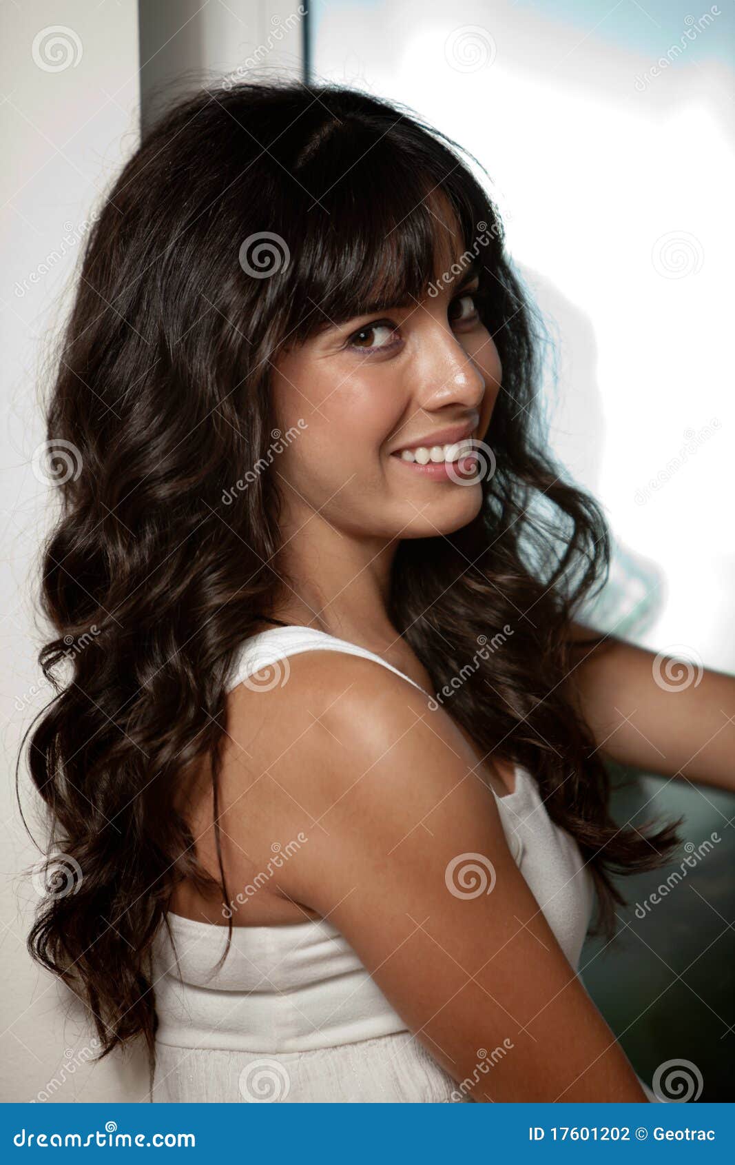 attractive twenties hispanic brunette woman