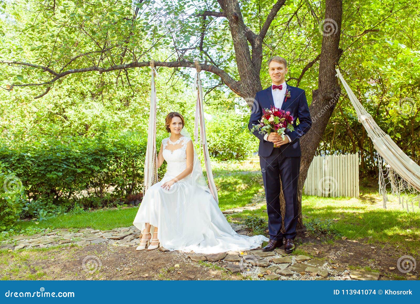 wife and husband swing