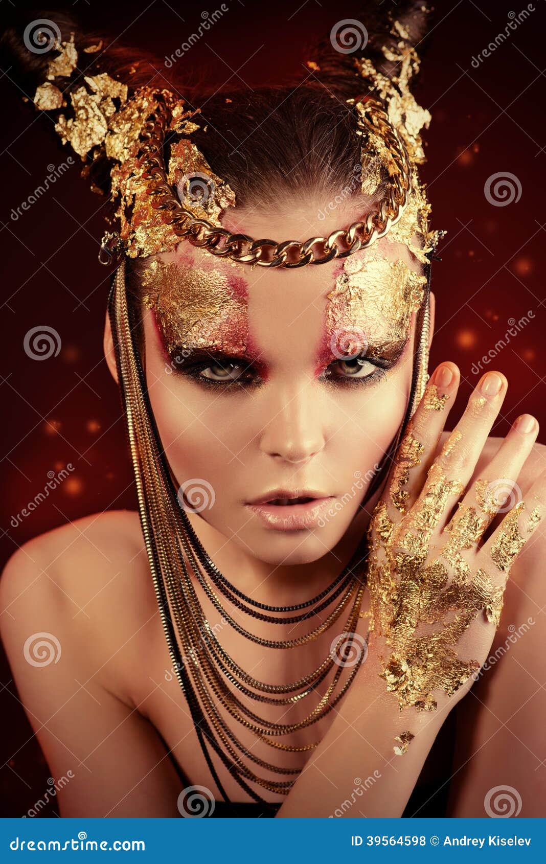Attractive woman stock photo. Image of gold, chic, concept - 39564598