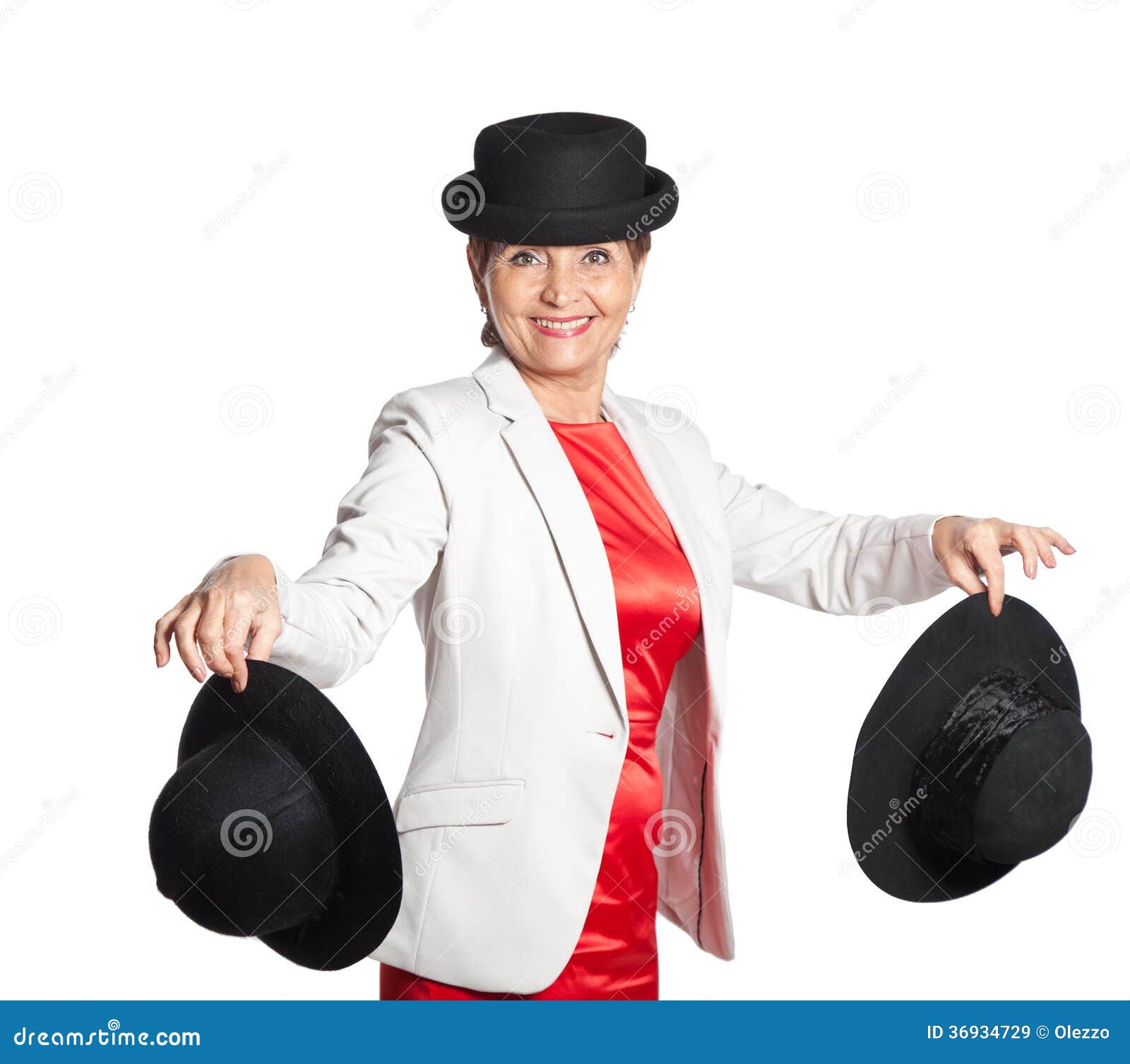 Attractive Woman in a Black Hat Stock Image Image of caucasian
