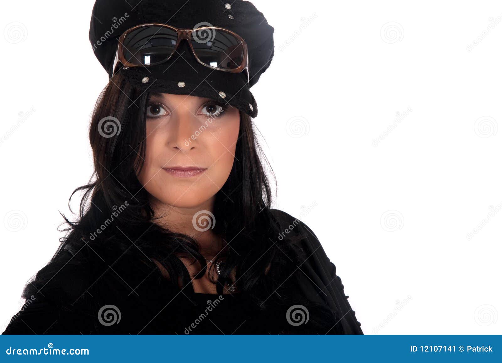 Attractive Woman cap stock image. Image of expression 12107141