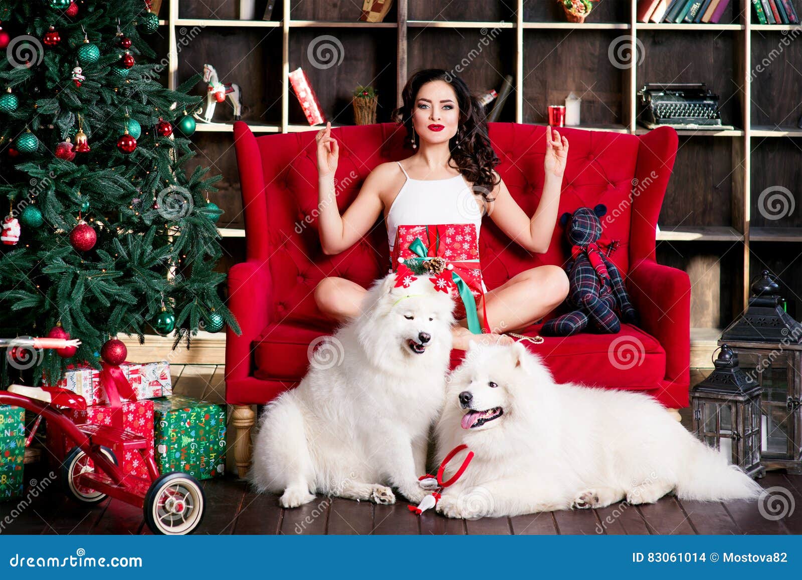 1,449 Woman Underwear Christmas Stock Photos image
