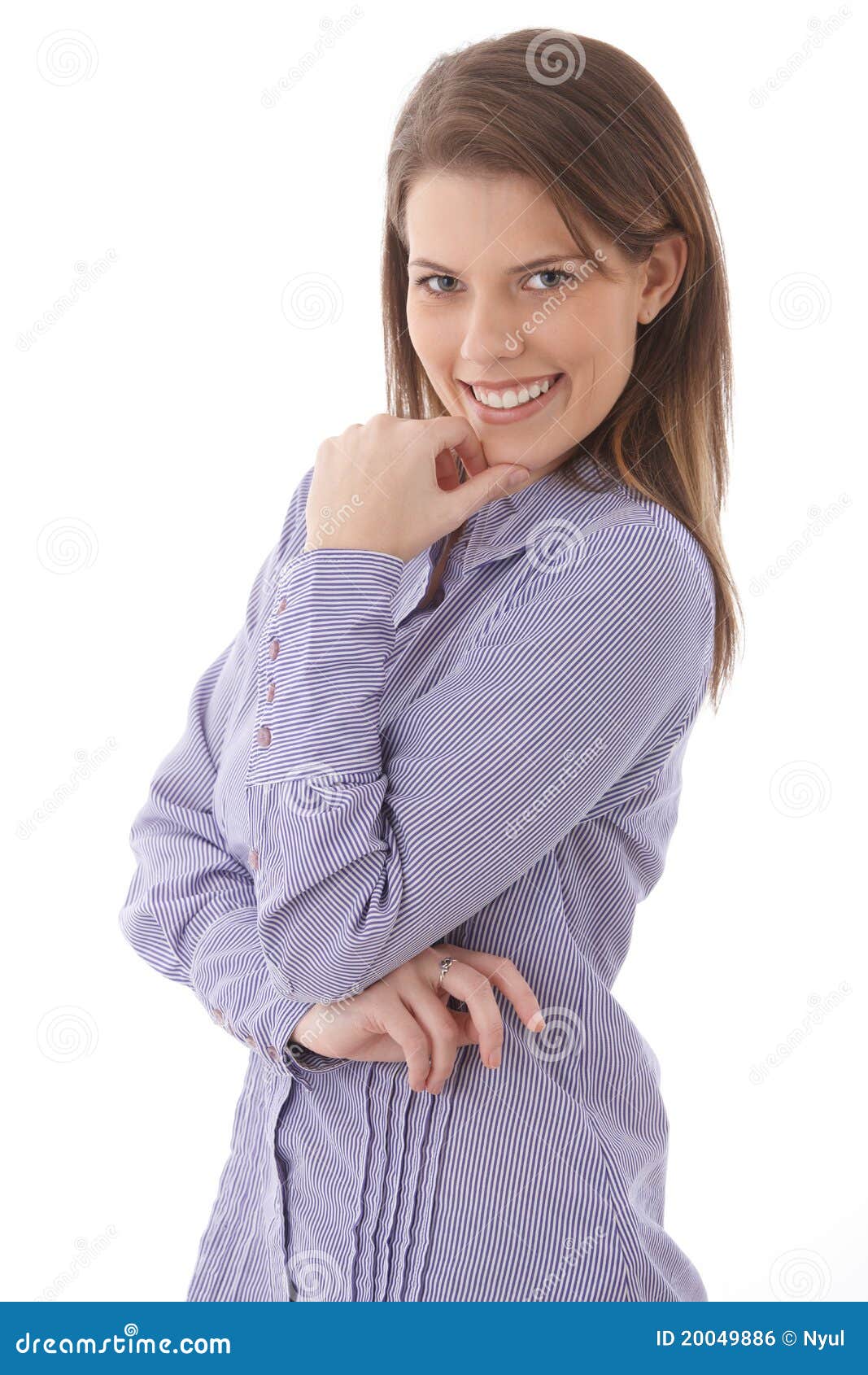 attractive woman smiling confidently