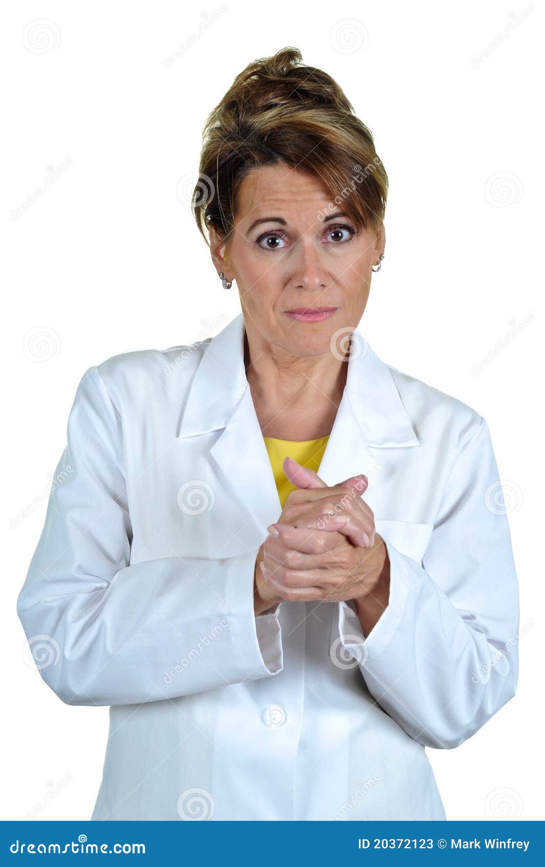 Attractive Woman Wearing a Lab Coat Stock Image Image of hospital