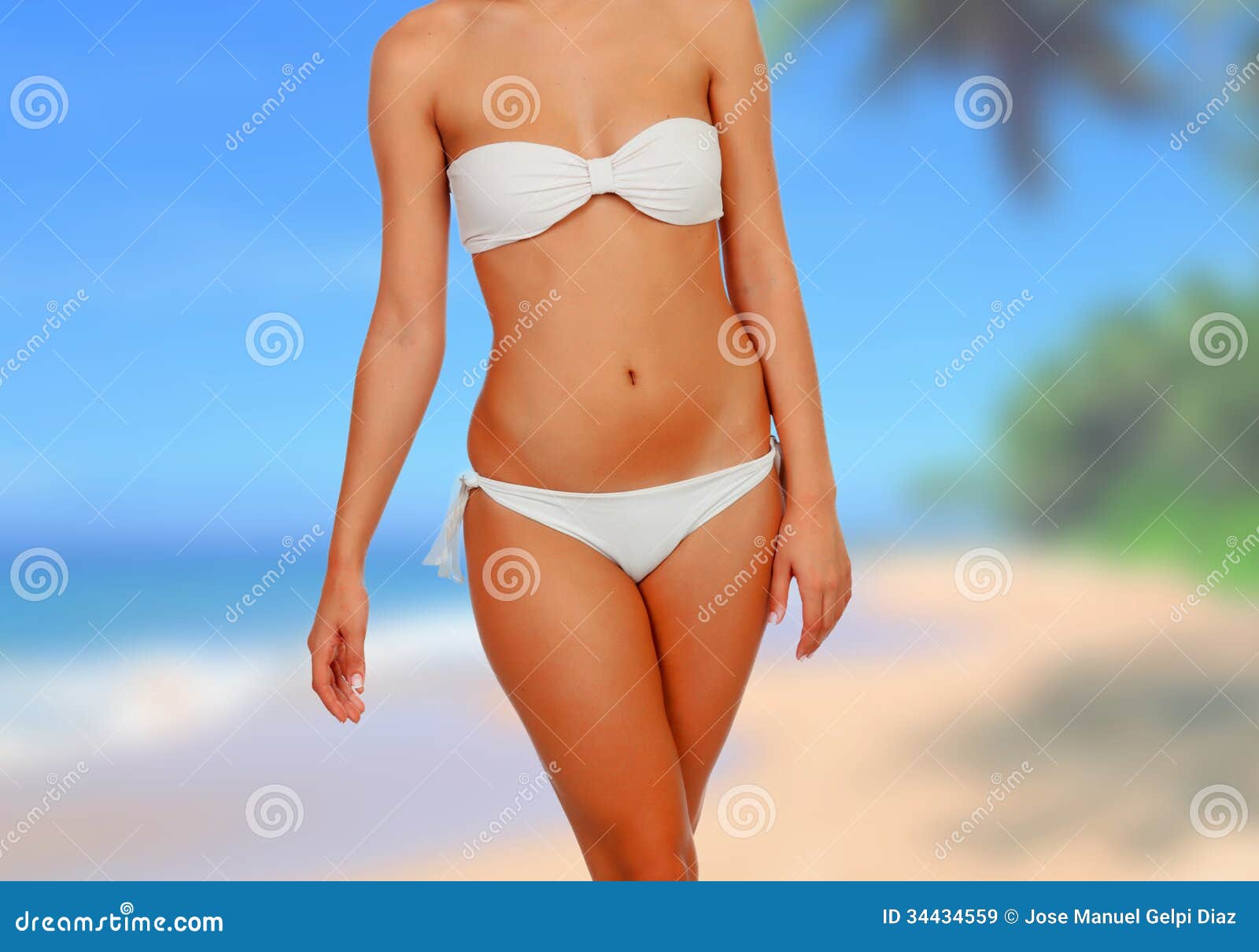 white woman Bikini