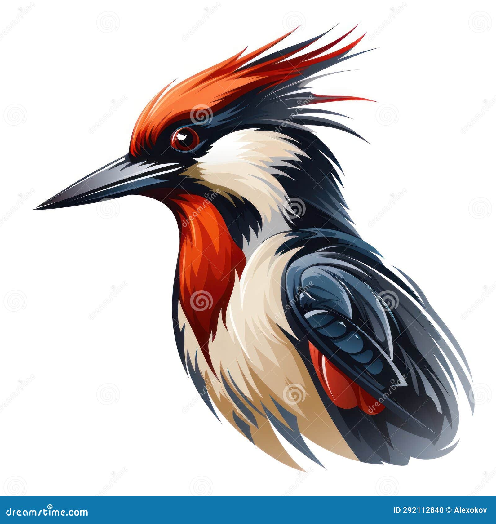 Attractive Woodpecker Logo Design AI Generated Stock Illustration ...