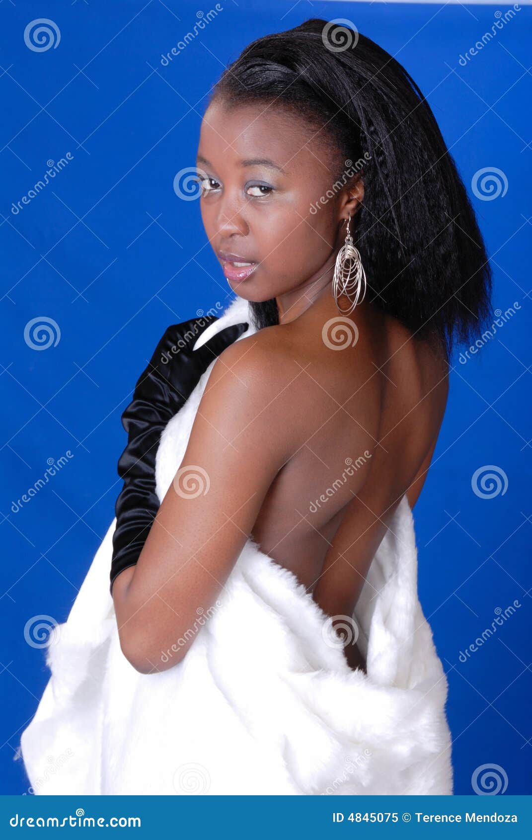 Attractive Young African Girl With Naked Back Stock Image Image Of