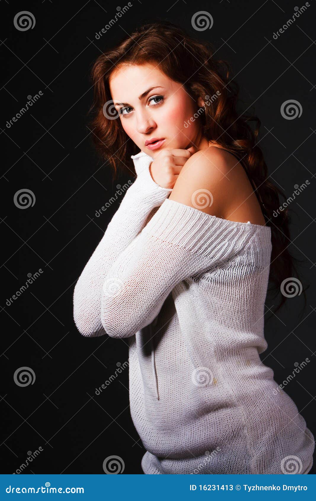 Attractive Young In Sweater Stock Image Image of confidence
