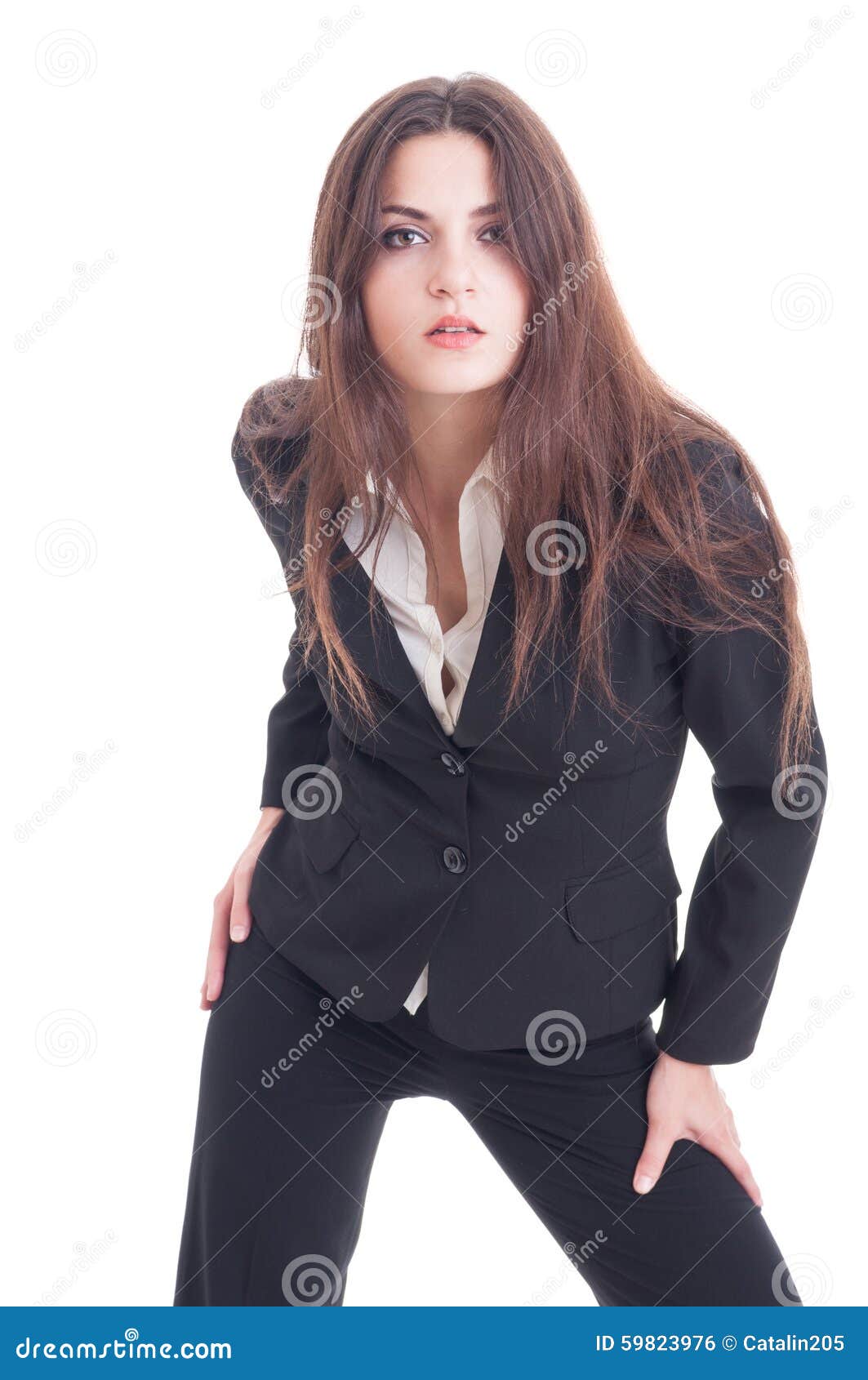 Attractive and Young Business Woman Acting Stock Photo - Image of ...