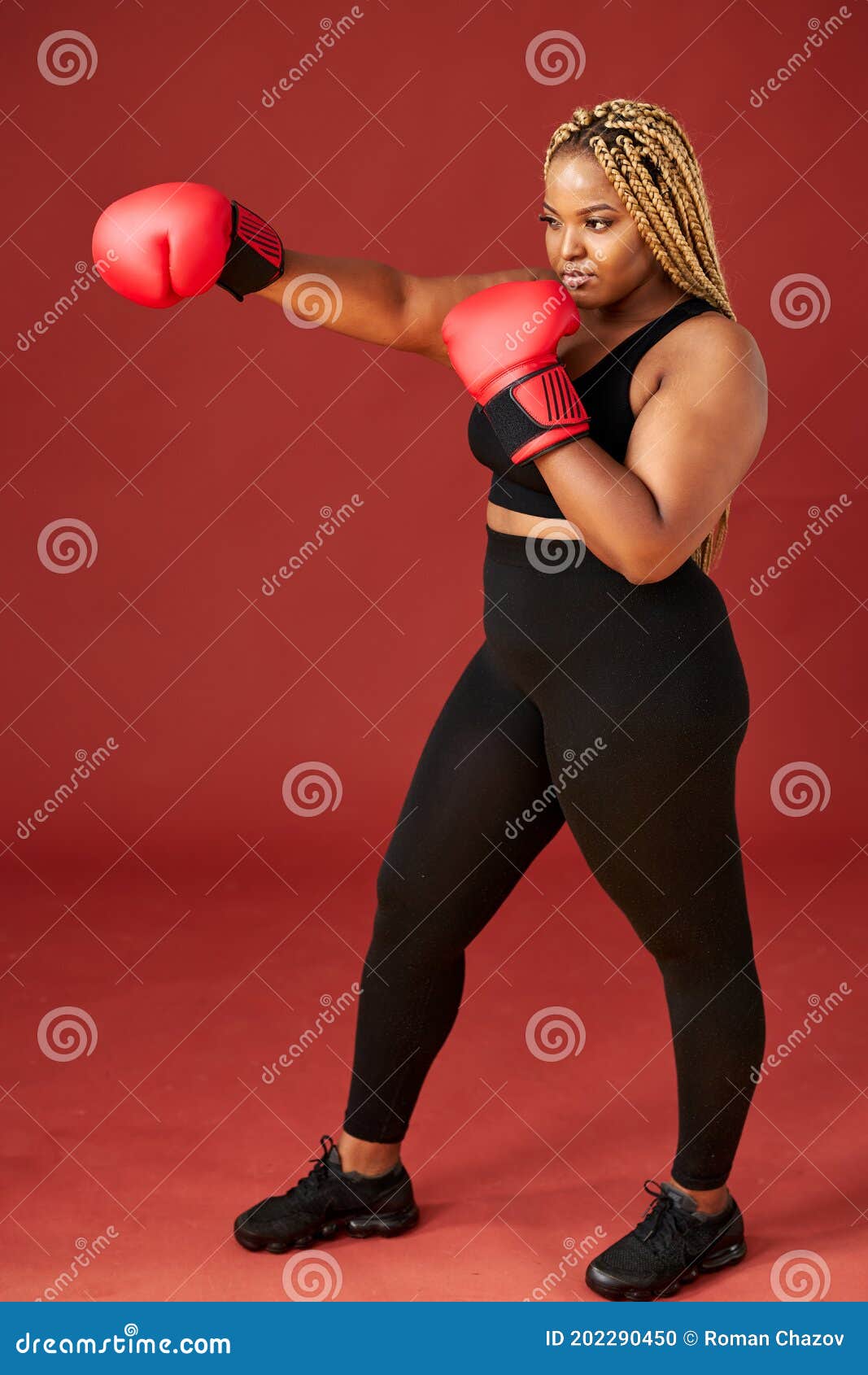 African American Boxing Teen Stock Photos
