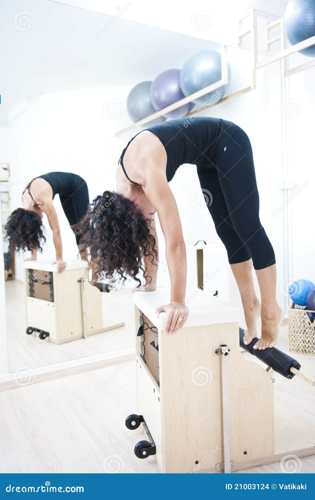 Attractive Young Lady Doing Pilates Stock Photo - Image of pose ...