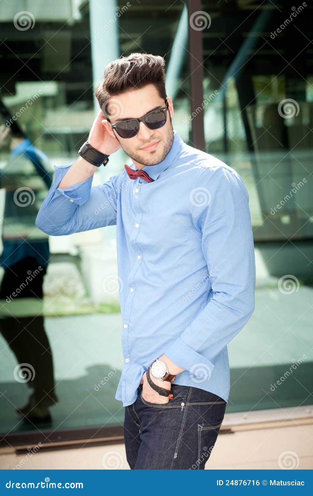 Cool Fashion Male Model Posing. Street Youth Fashion. Studio. Indoor. Stock  Photo, Picture and Royalty Free Image. Image 57506424.