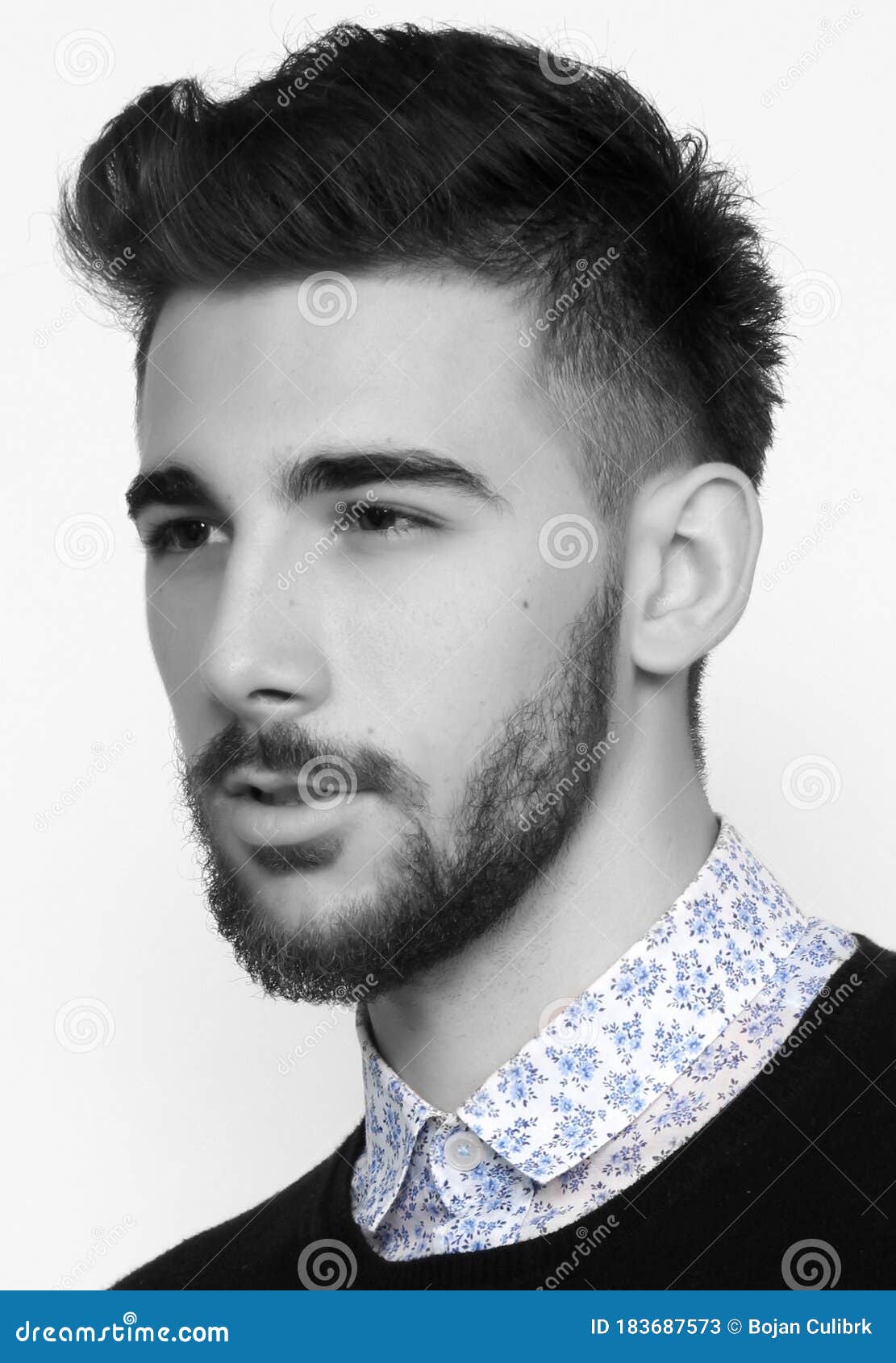 Attractive Young Male Model with Short Hair Posing in Studio. Modeling, Hairstyle, Fashion Concept. Stock Image - Image of model, bearded: 183687573 Attractive Young Male Model with Short Hair Posing in Studio. Modeling, Hairstyle, Fashion Concept. Stock Image - Image of model, bearded: 183687573