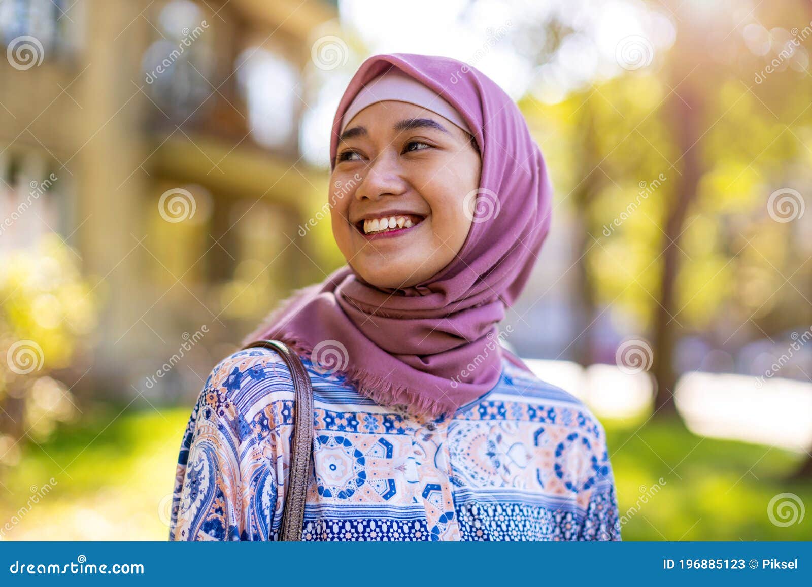 attractive young modern woman wearing a hijab