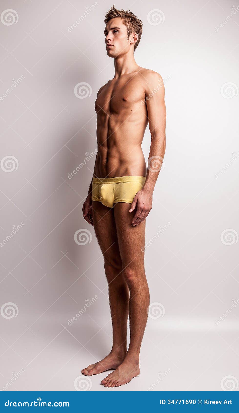 Attractive Young Undressed Man Model