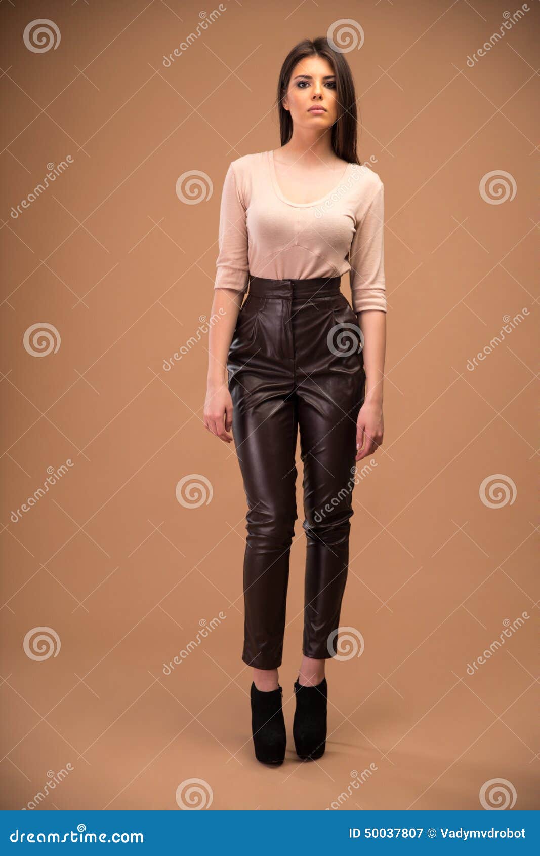 Attractive Young Woman in Fashion Cloth Stock Image - Image of adult ...
