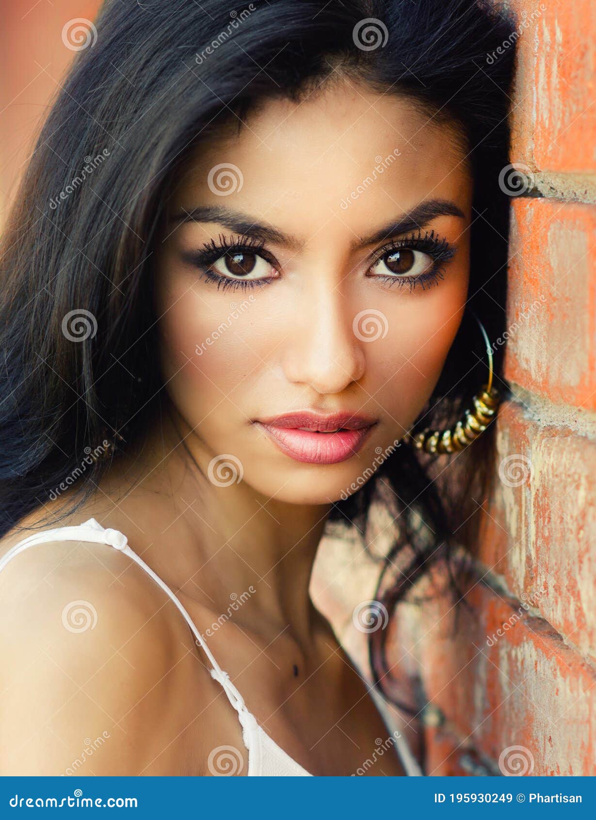 Attractive Smiling Young Woman With Latina Ethnicity Stock Image Image Of Femininity People 