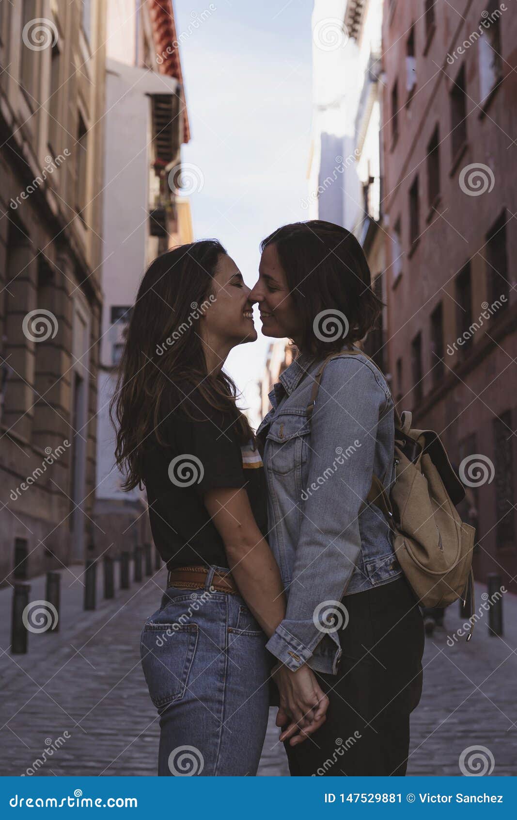 Lesbian Couple Kissing