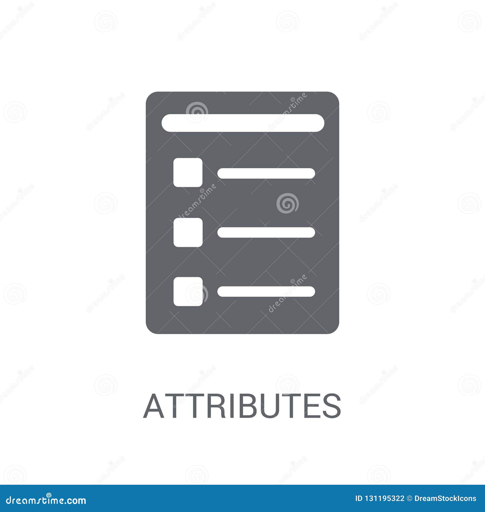 attributes icon. trendy attributes logo concept on white background from technology collection