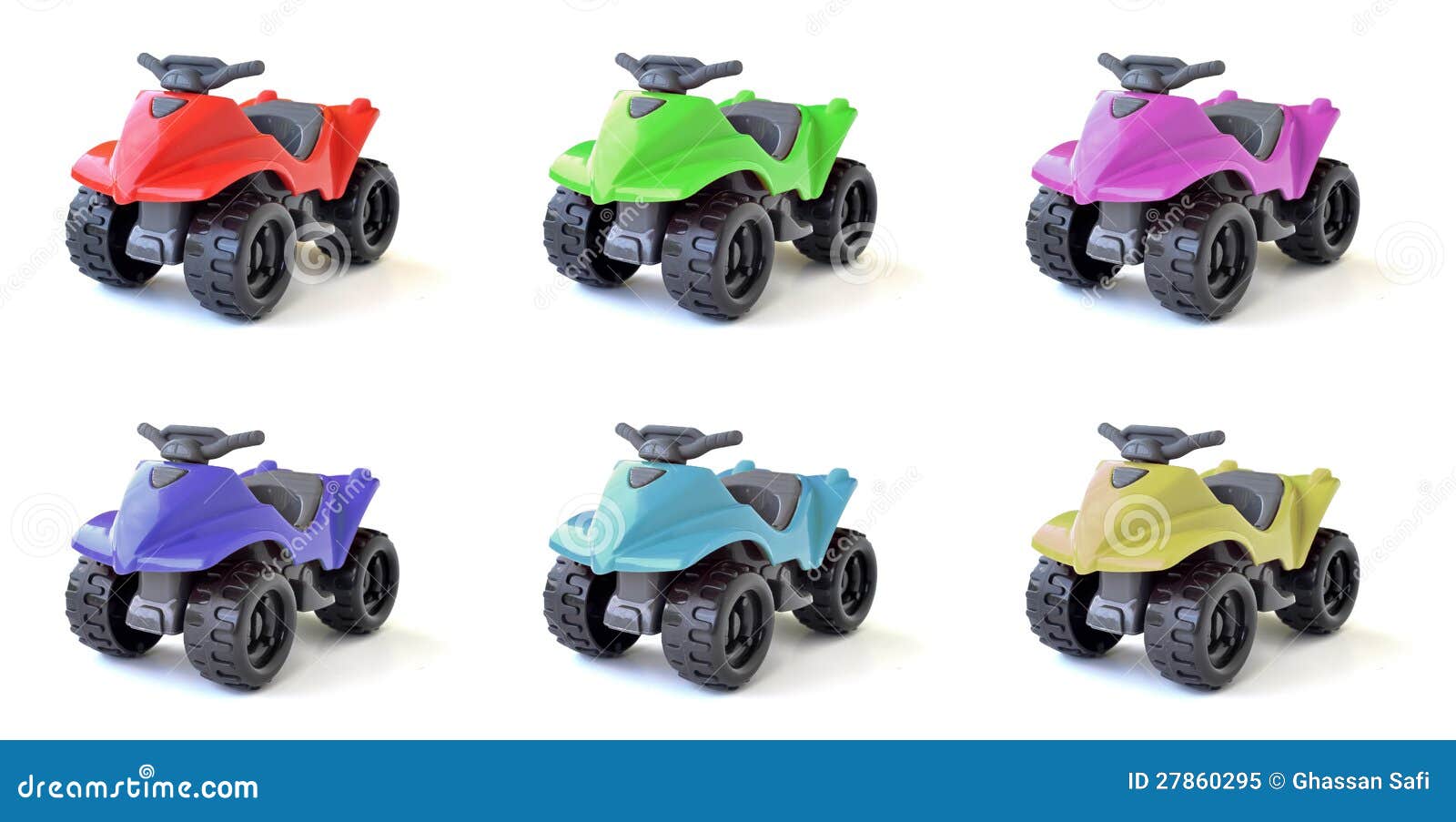 Atv toys. Maid för sex kulör ATV-toys ut ur plast-