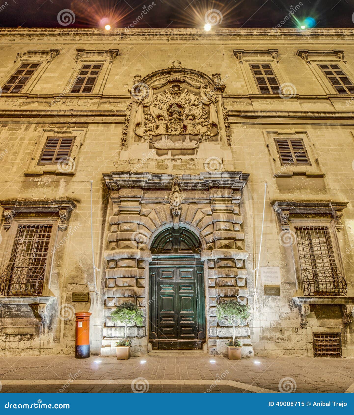 Auberge D’Italie In Valletta, Malta Stock Photo - Image: 49008715