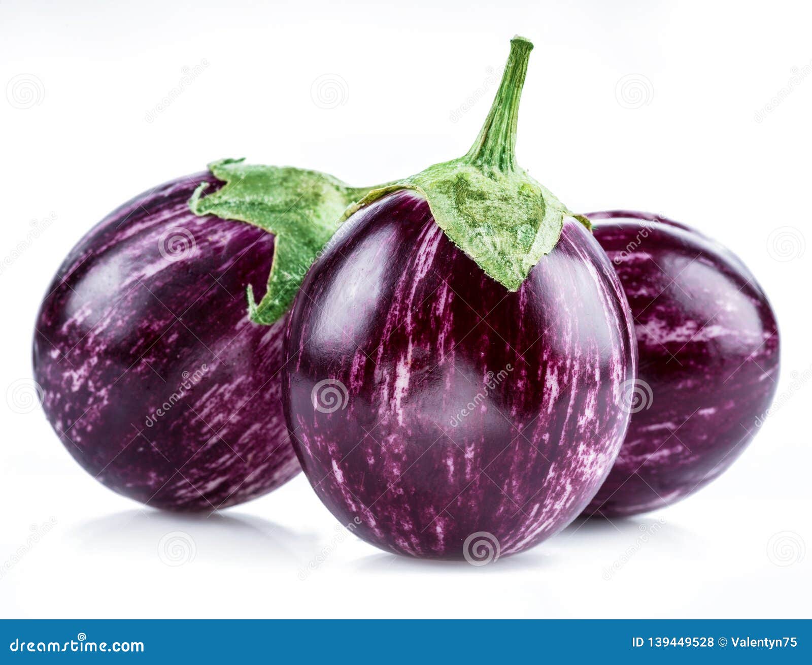 Aubergine or Eggplant on White Background Stock Photo Image of plant