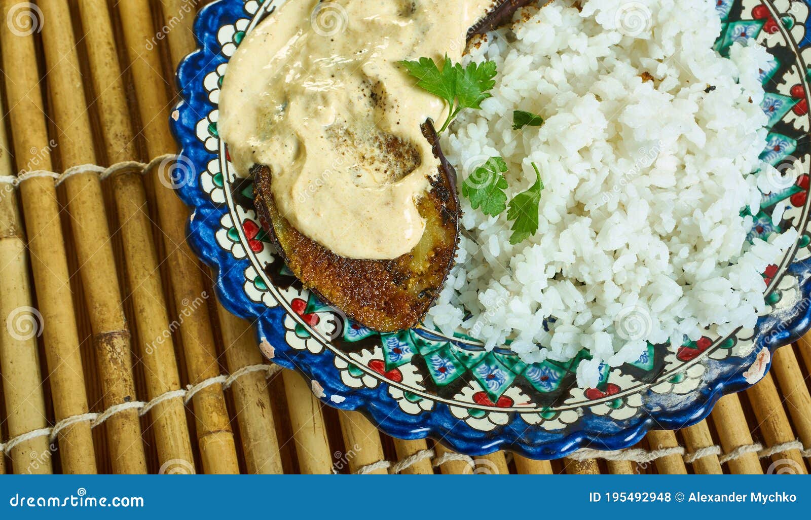 Aubergine katsu curry stock photo. Image of india, fried 195492948