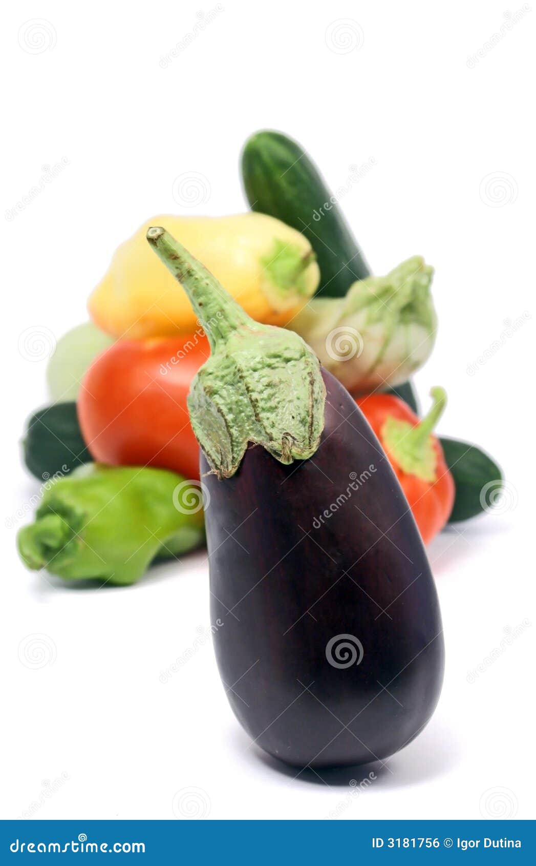 Aubergine and vegetables stock photo. Image of aubergine 3181756