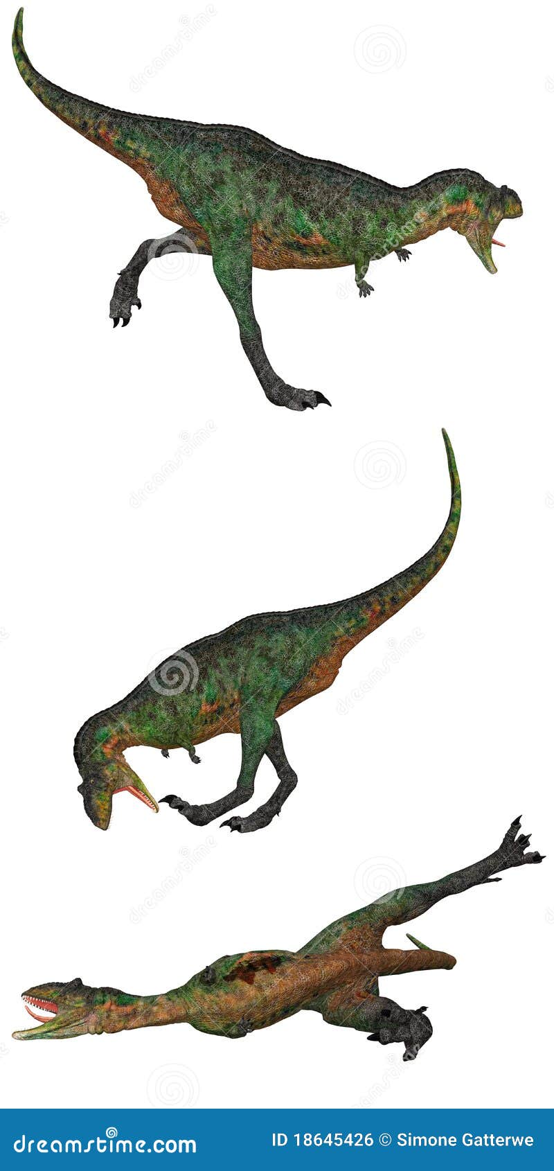 Aucasaurus Predator Dinosaur 3D Illustration Stock Illustration -  Illustration of reptile, monster: 189229221