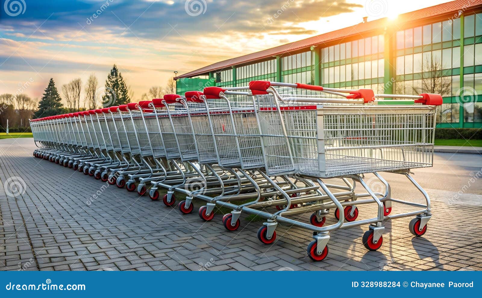 auchan shopping carts: a reflection of the polish landscape  generative ai