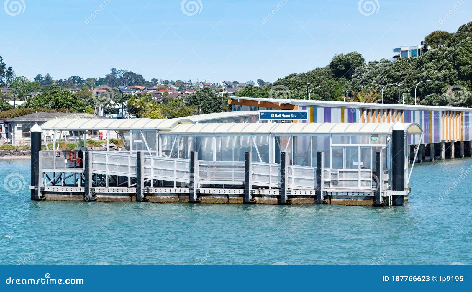 Half Moon Bay Ferry Floating Jetty Editorial Stock Photo Image Of Blue Landscape 187766623