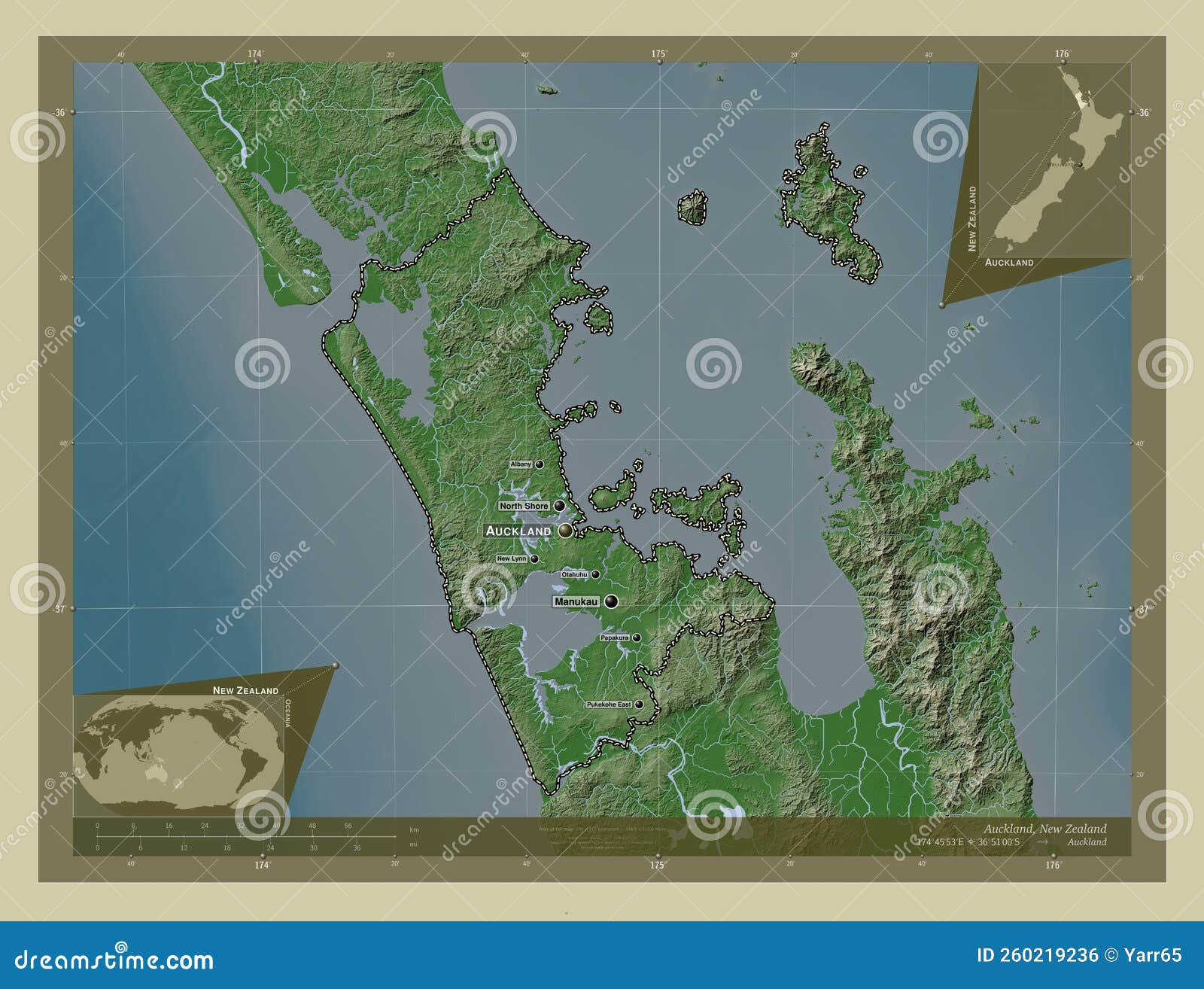 Auckland, New Zealand. Wiki. Labelled Points of Cities Stock Photo Image of science, ocean