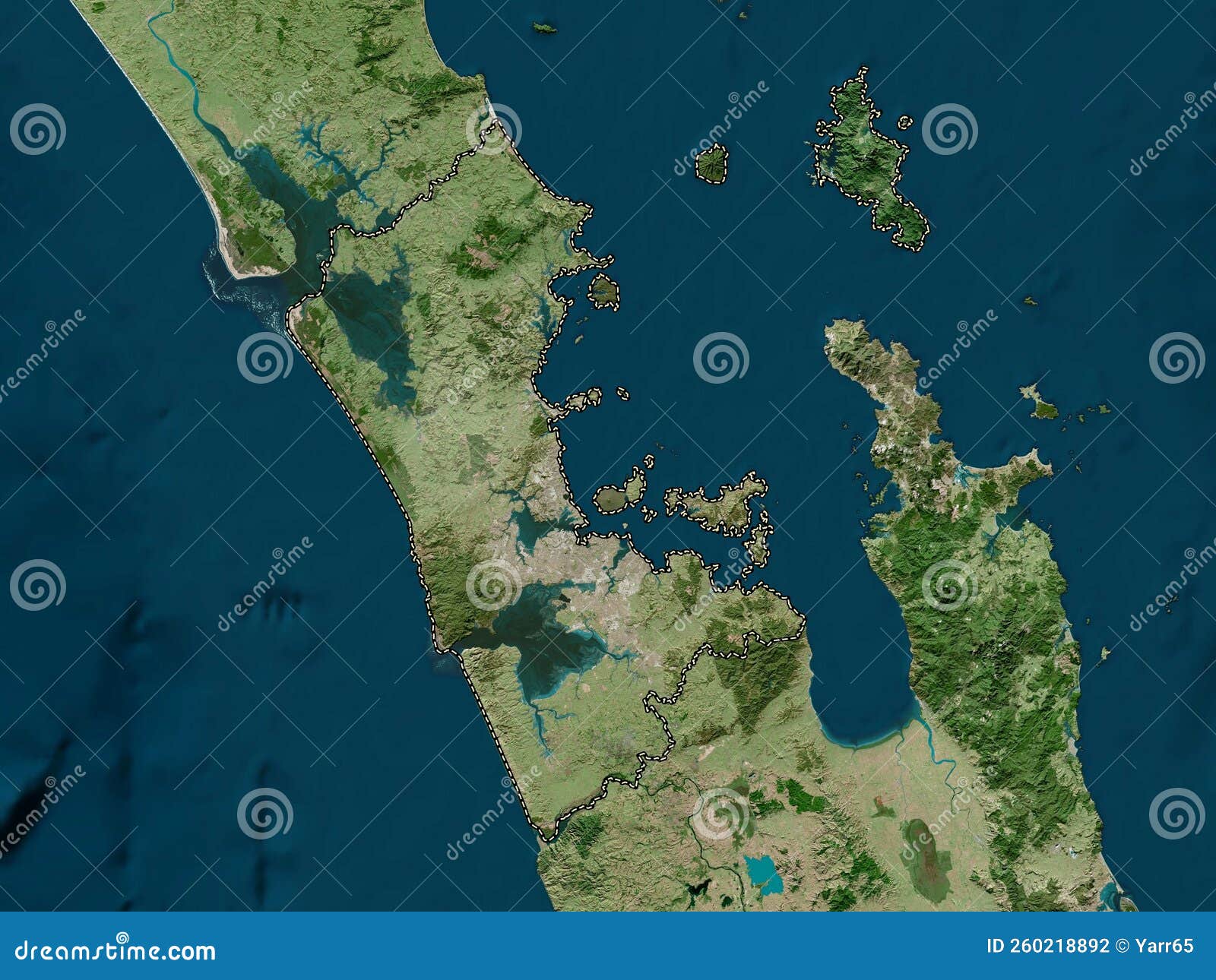 Auckland, New Zealand. Highres Satellite. No Legend Stock Photo Image of division, border
