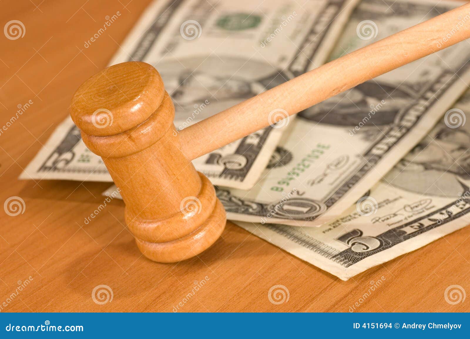 Auctionhammer stock photo. Image of gavel, dollar, symbol 4151694