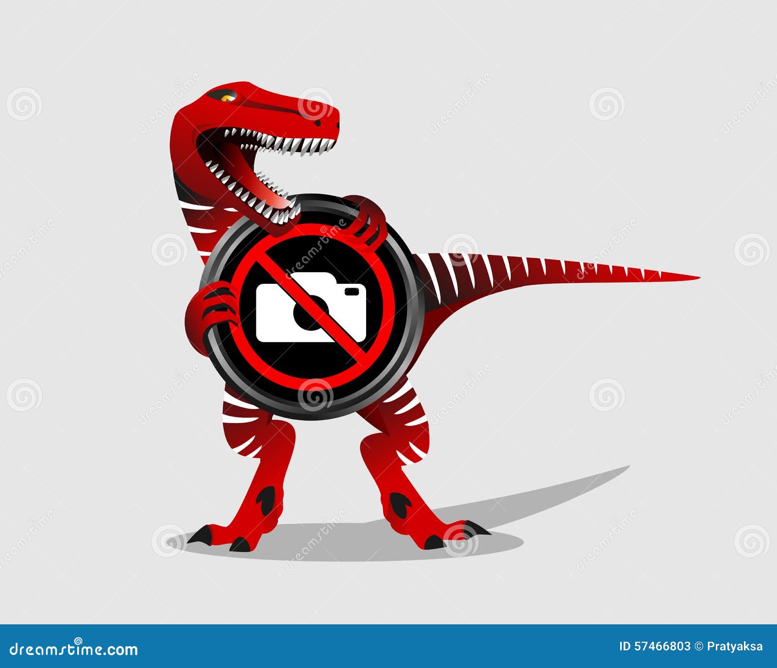 Aucun Symbole D'appareil-photo Avec Le Dinosaure Signe D'attention D' appareil-photo T-rex Interdiction D'appareil-photo Illustration de Vecteur  - Illustration du artistique, fâché: 57466803