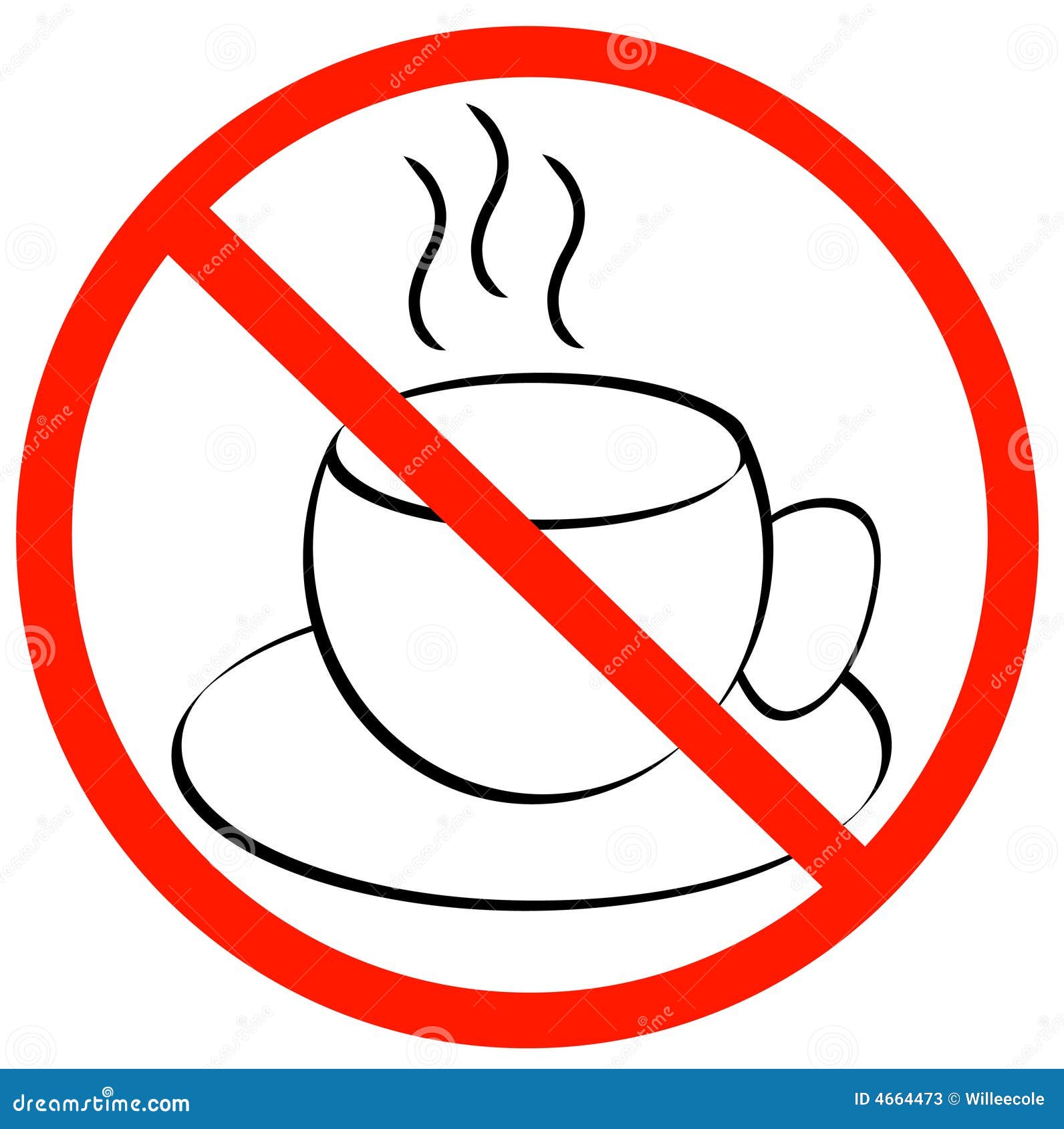 Aucunes Pausescafé Permises Illustration de Vecteur Illustration du