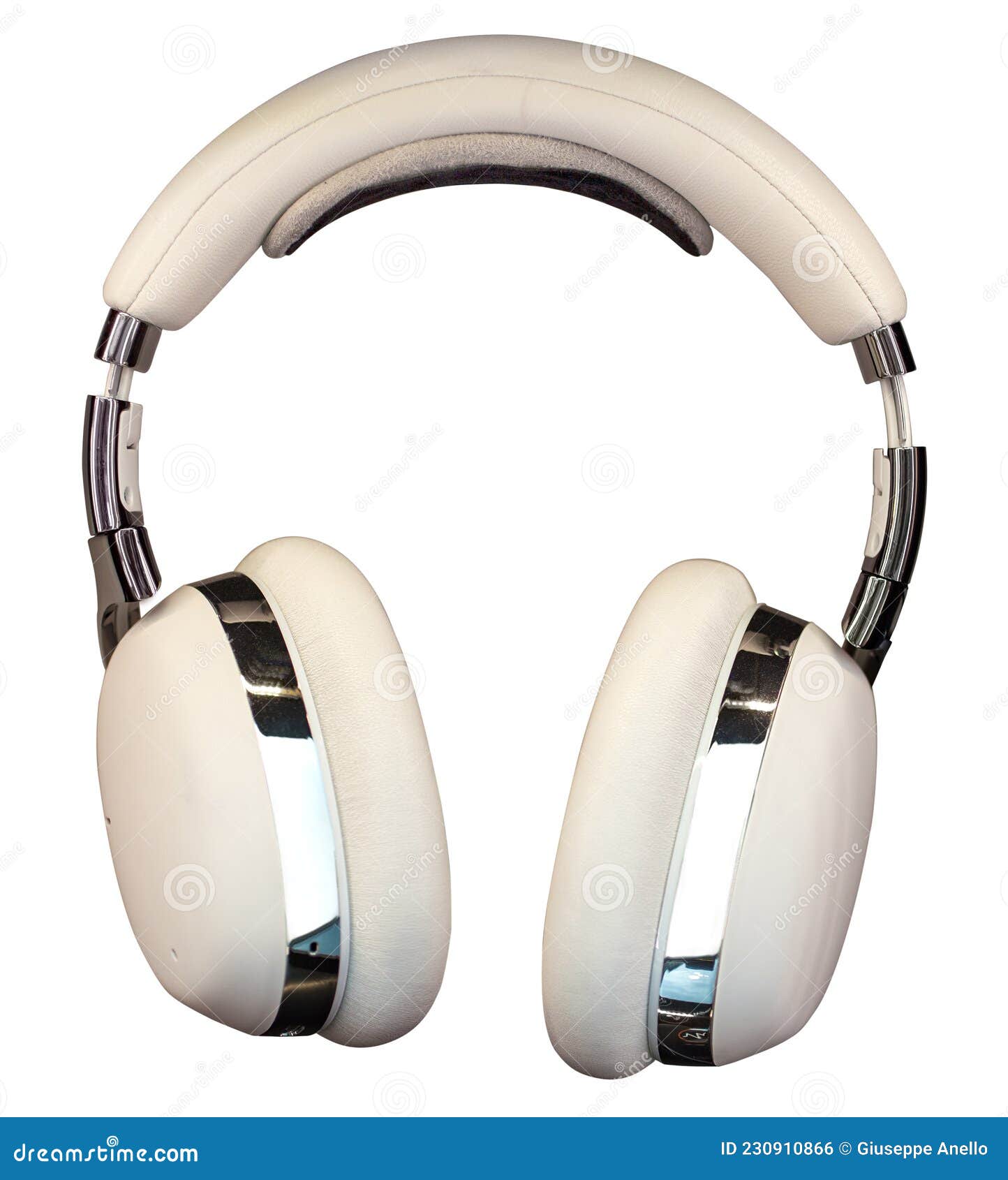 Audífonos Grandes Blancos Aislados Foto de archivo - Imagen de auricular,  estilo: 230910866