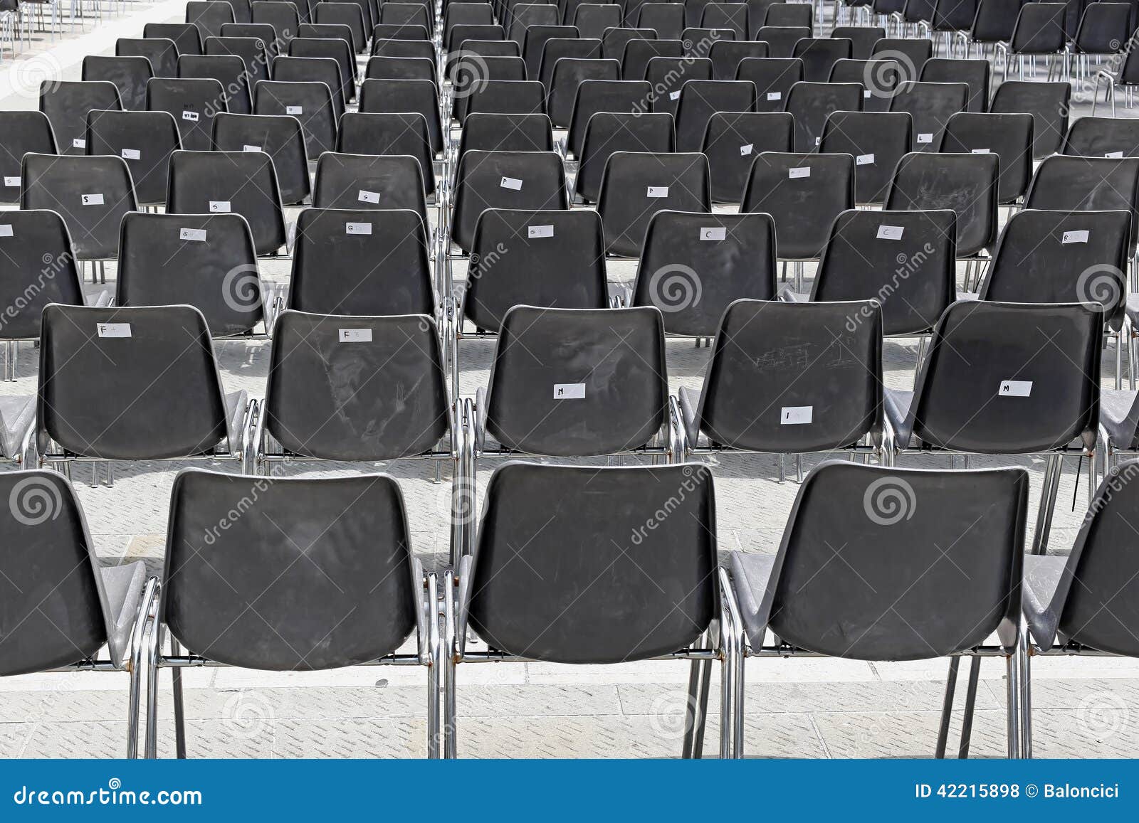 Audience chairs stock photo. Image of chair, seats, plastic 42215898