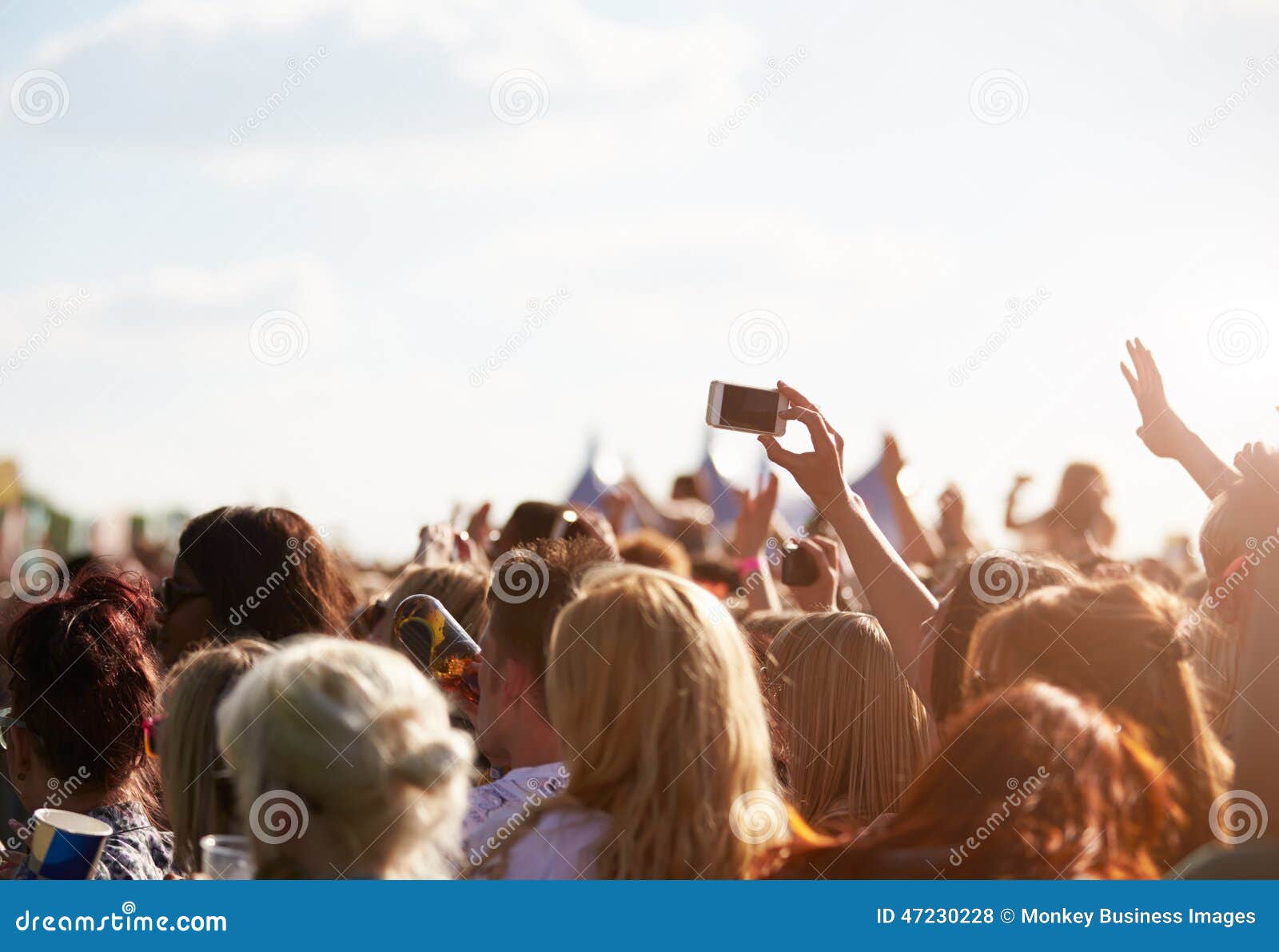 Audience at Outdoor Music Festival Editorial Stock Photo - Image of ...