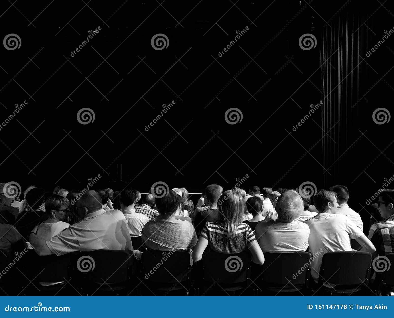 Audience In A Theater Waiting For The Performance To Start Editorial