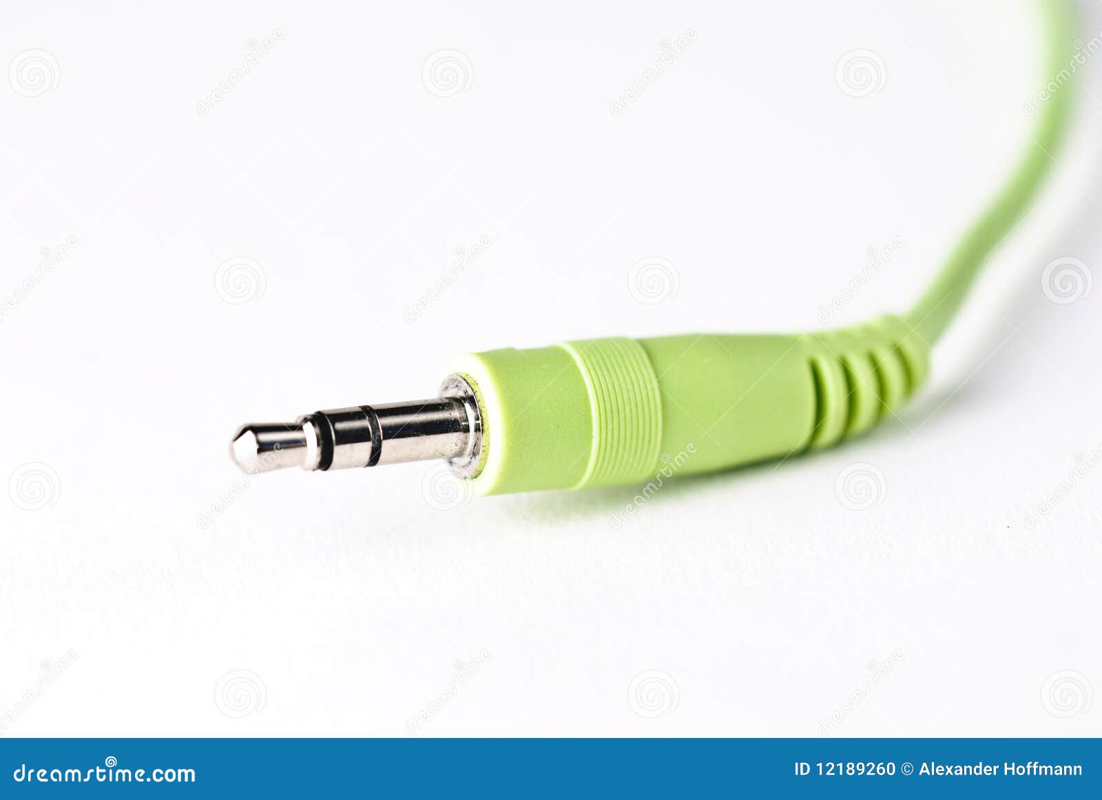 Audio cable stock photo. Image of green, computer, audio 12189260